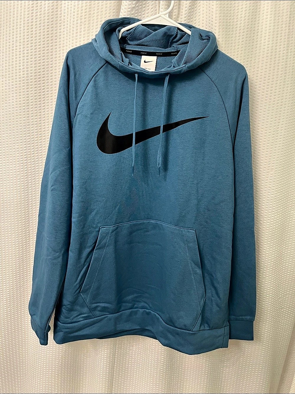 Nike Dri-FIT Pullover Hoodie Men's Cotton Blend Blue Medium